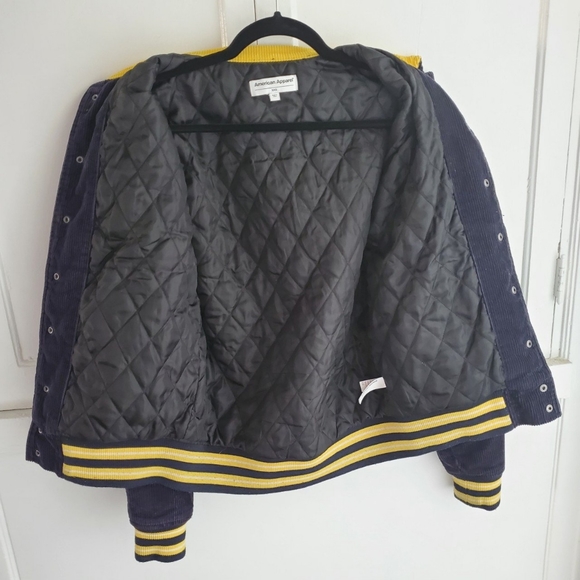 american apparel corduroy varsity letterman jacket - Picture 3 of 4